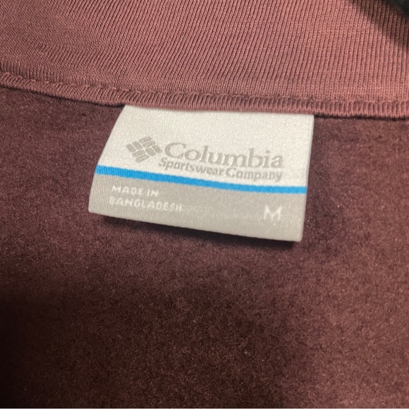NWT Columbia Men’s Barlow Basin Half Zip Long Sleeve Pullover Size M Burgandy - Picture 3 of 5